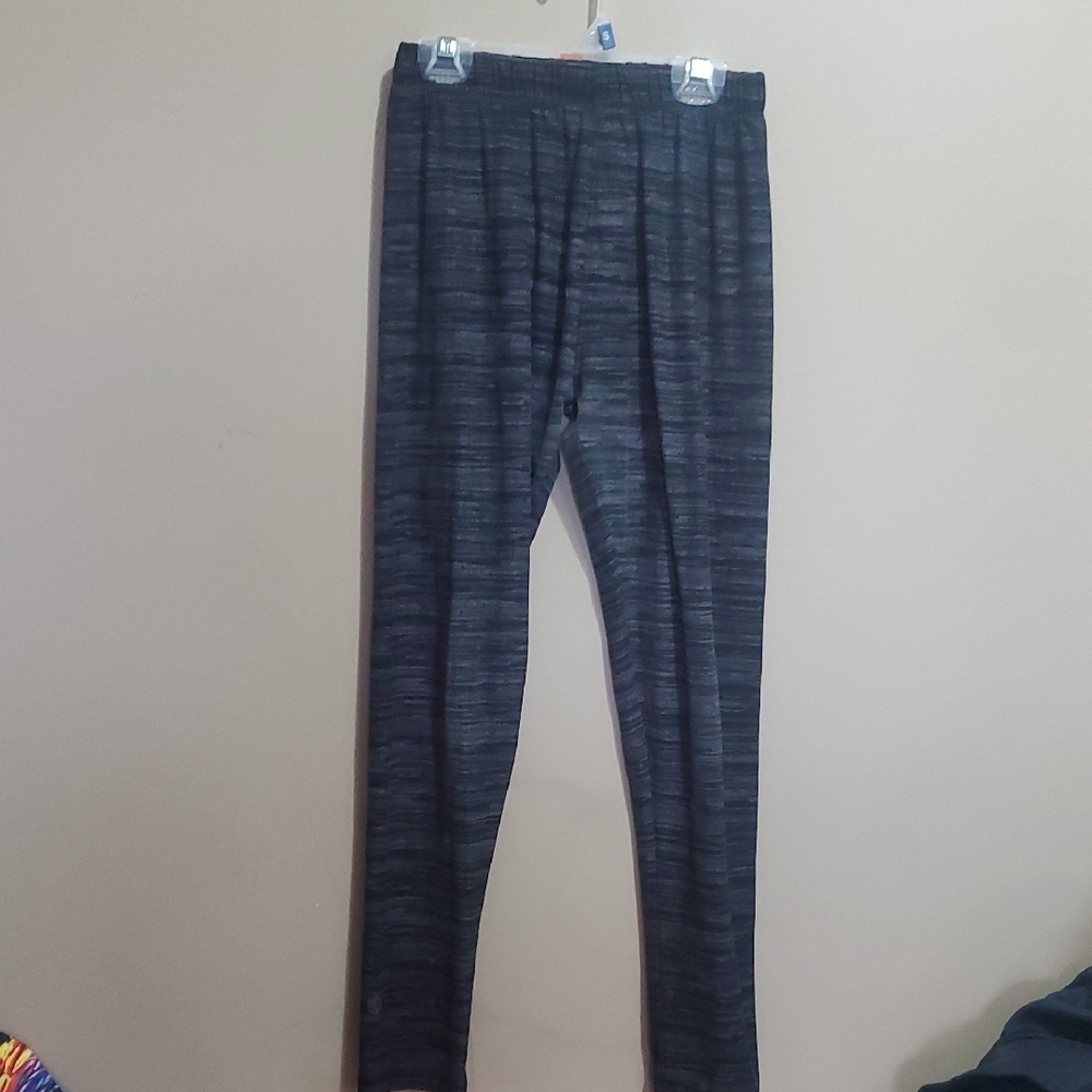 Sweetlegs Gray Striped Leggings One Size Fits Most